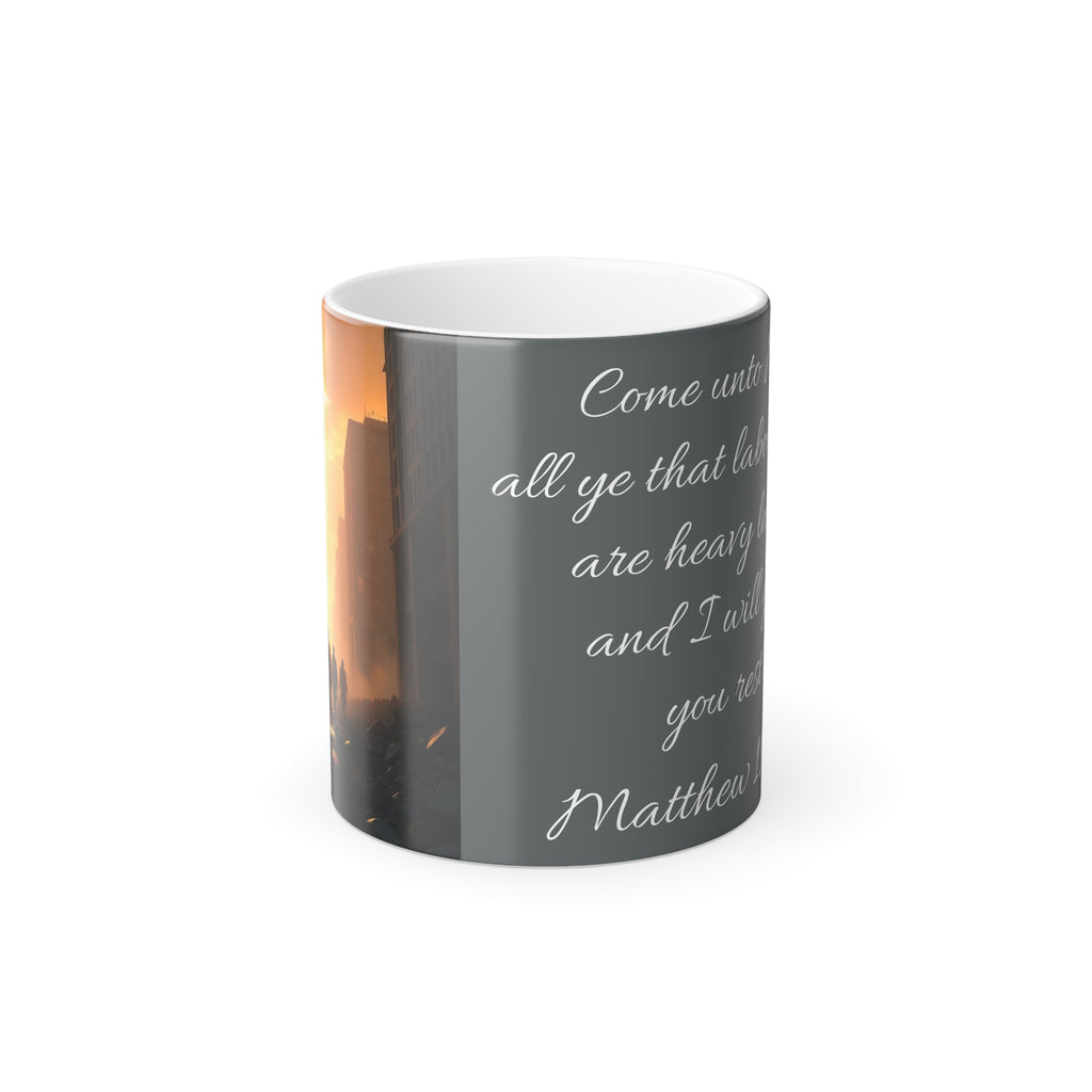 I Will Give You Rest Color Morphing Mug image 0