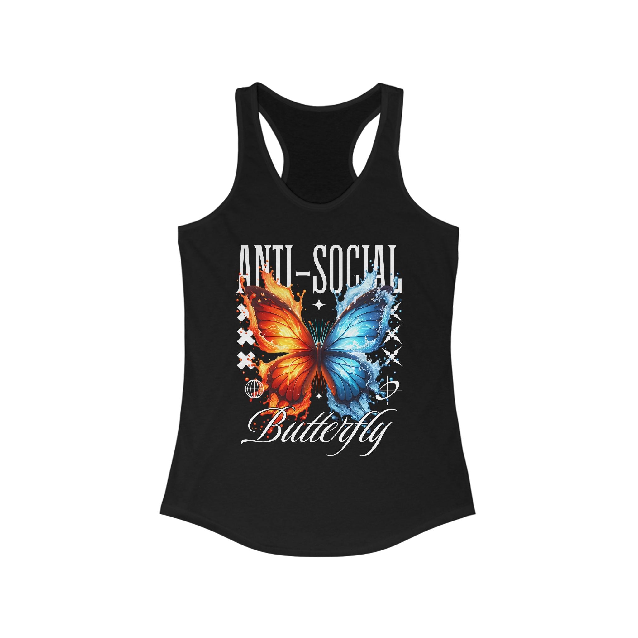 Anti-Social Butterfly Racerback Tank image 0